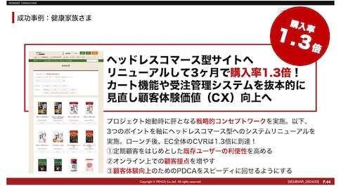 健康家族様システムリニューアル成功事例