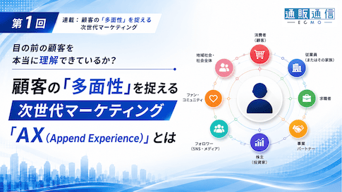 通販通信ECMO「顧客の『多面性』を捉える次世代マーケティング『AX（Append Experience）』とは」